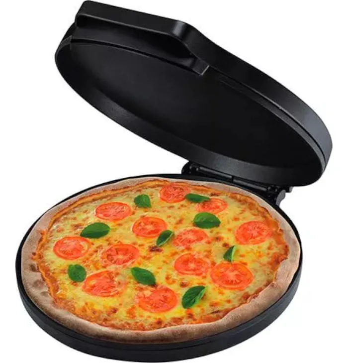 Super Maquina Panela Forno Elétrico Para Fazer Pizza Omelete Crepe Tapioca Hamburguer 1000w Preto - Não Informado