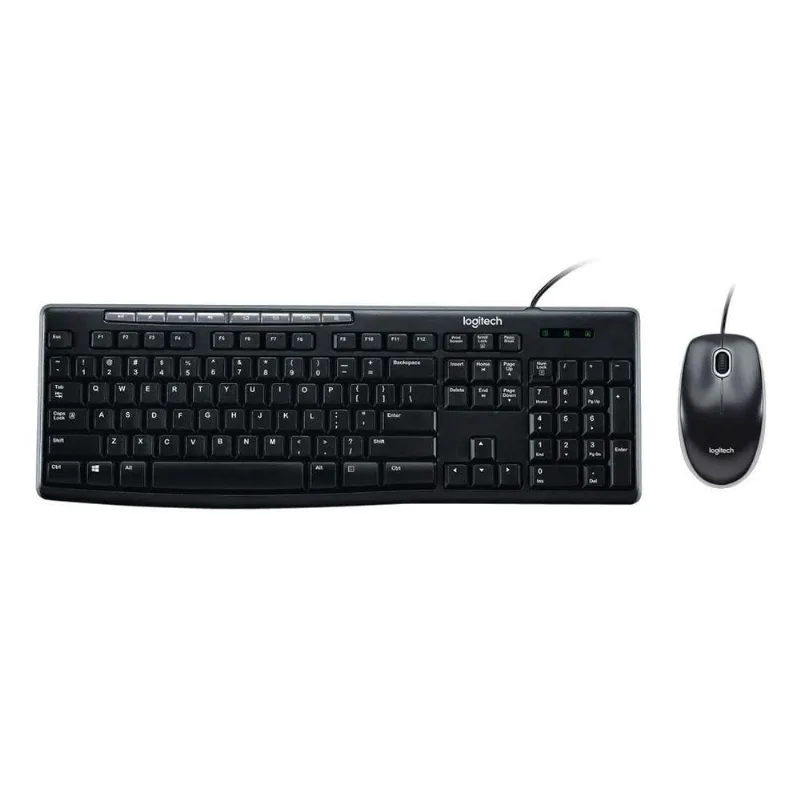 Kit Teclado E Mouse Logitech Mk200 Cinza Usb - 920-002718
