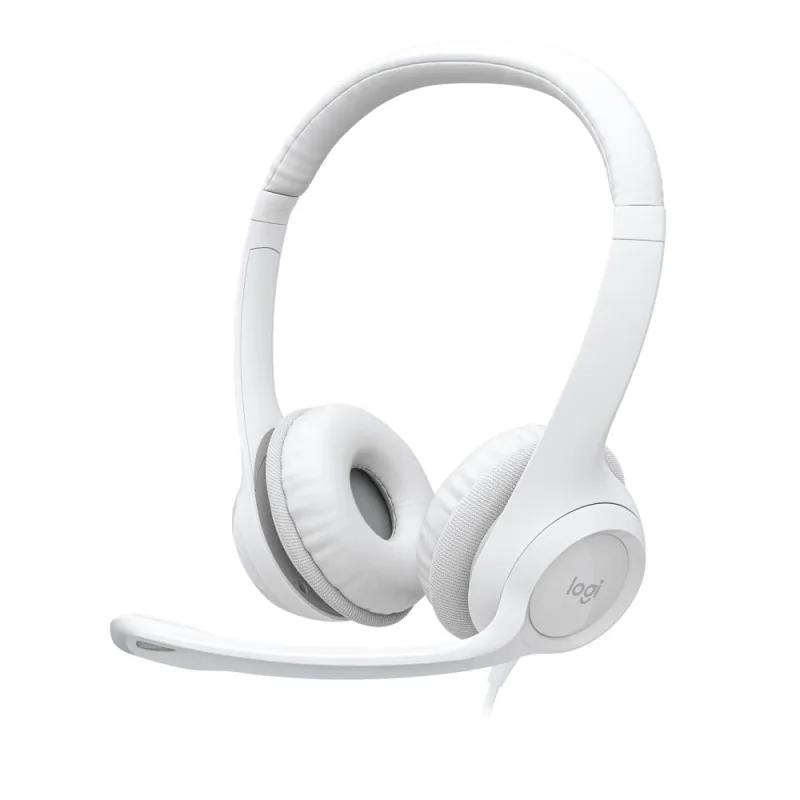 Headset com fio USB Logitech H390 - Branco - Logitech