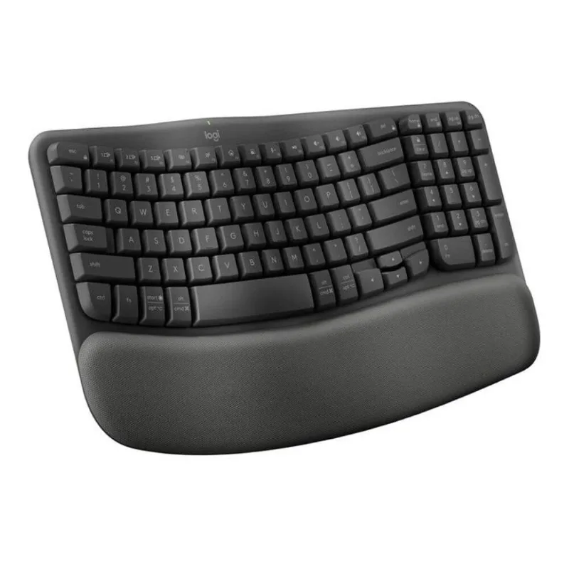 Teclado Ergonômico sem fio Logitech Wave Keys - Grafite