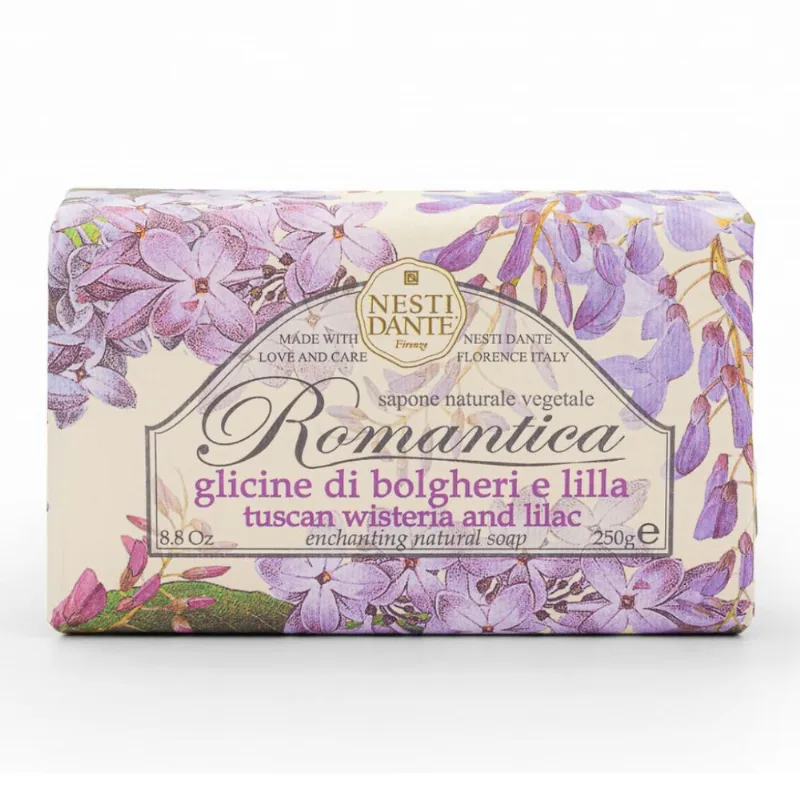 Sabonete em Barra Nesti Dante Romantica Glicínia Toscana E Essência De Lilás 250g