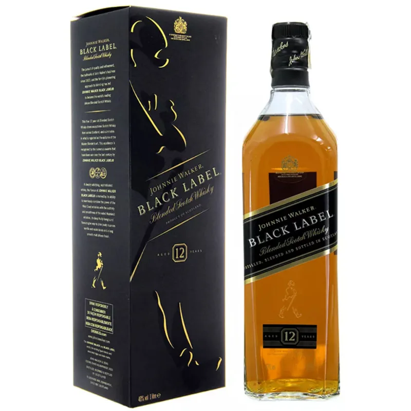 Whisky Escocês Johnnie Walker Black Label 12 anos 1L