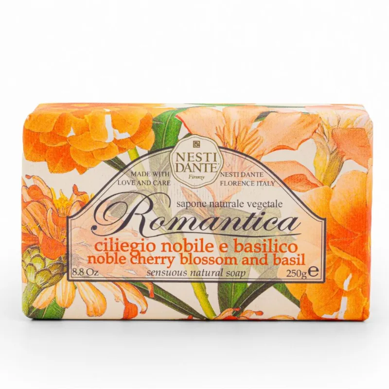 Sabonete em Barra Nesti Dante Romantica Flores Nobres De Cereja E Manjericão 250g