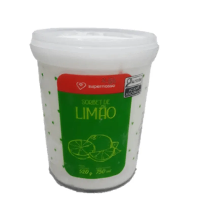 Sorvete de Limão Siciliano Supernosso Artesanal 750ml