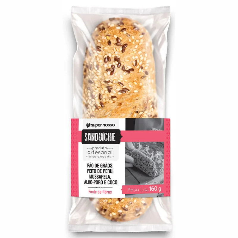 Sanduíche de Peito de Peru com Salada Supernosso 160g