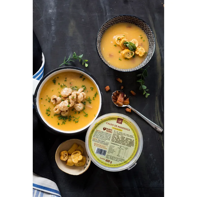 Caldo Pronto Mandioca Congelado Supernosso 350g
