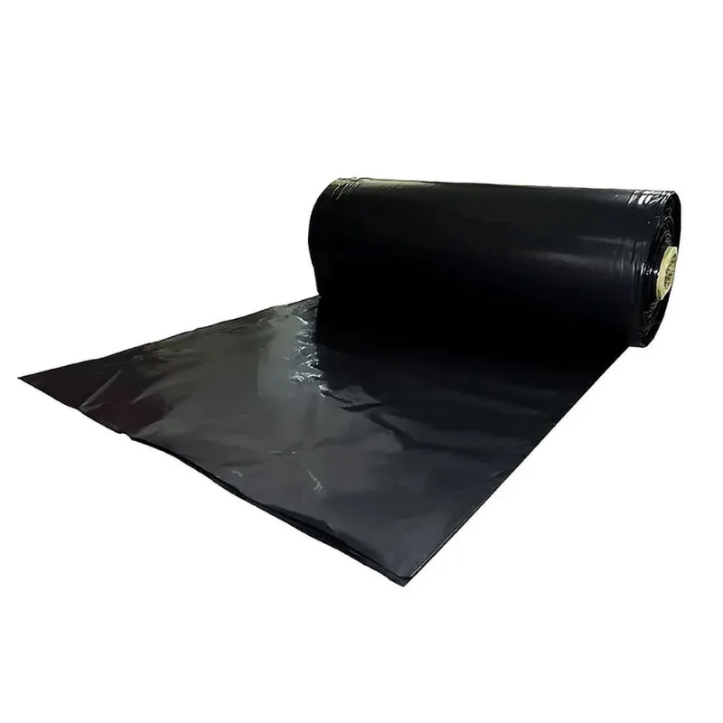 Bobina de lona filme agricola preto 200 micras 8 X 50