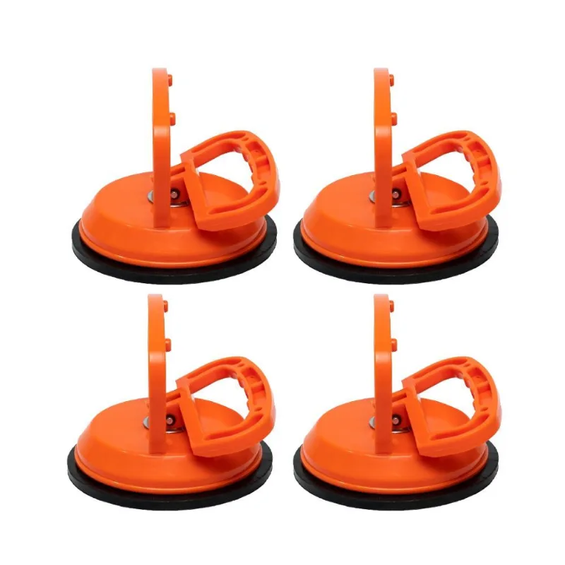 Kit 4 Ventosas Plástica Simples 12cm Capacidade 35kg