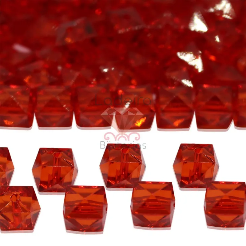 Quadrado Passante 14Mm Em Acrilico Com 500Gr 012 - Vermelho 12