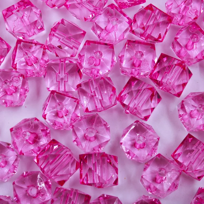 Quadrado Passante 12Mm Em Acrilico Com 500Gr 007 - Rosa Pink