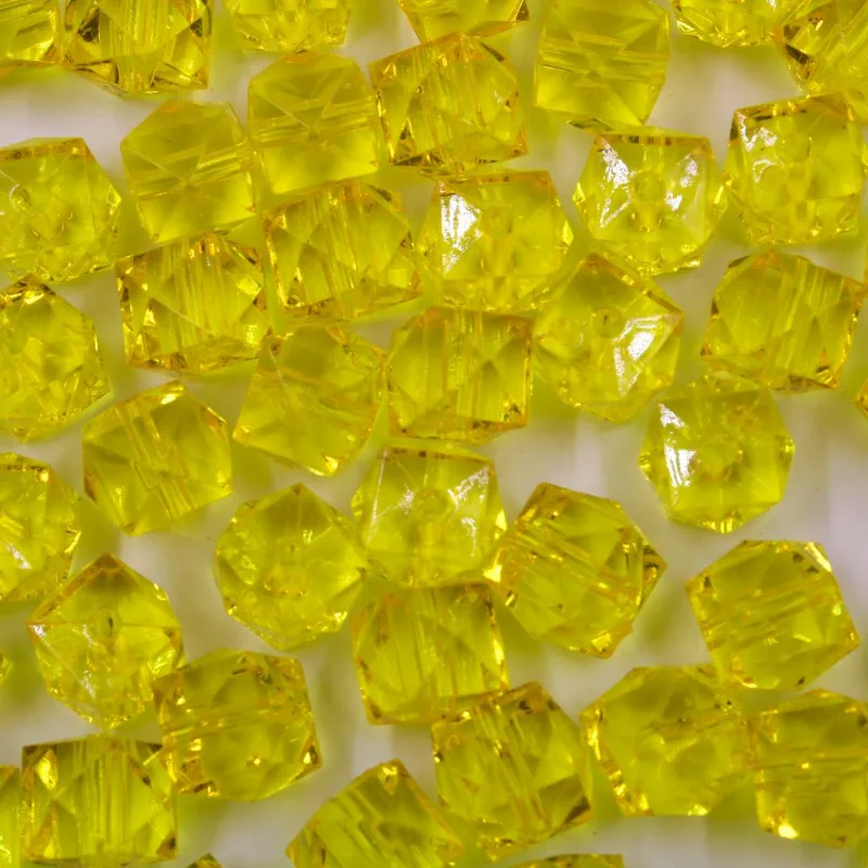 Quadrado Passante 12Mm Em Acrilico Com 500Gr 022 - Amarelo 22