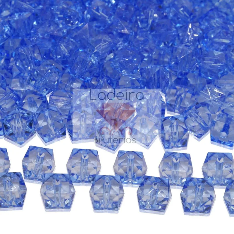 Quadrado Passante 12Mm Em Acrilico Com 500Gr 042 - Azul 42