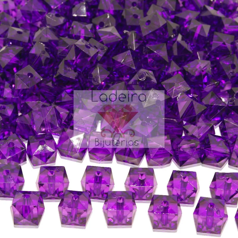 Quadrado Passante 12Mm Em Acrilico Com 500Gr 050 - Roxo Claro 050