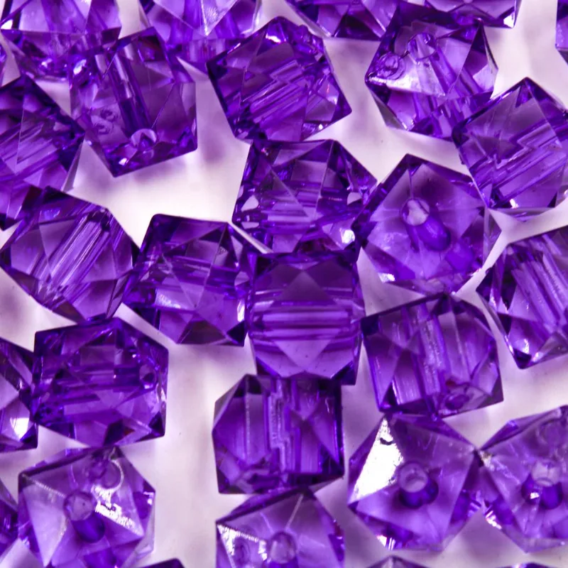 Quadrado Passante 12Mm Em Acrilico Com 500Gr 051 - Roxo 051