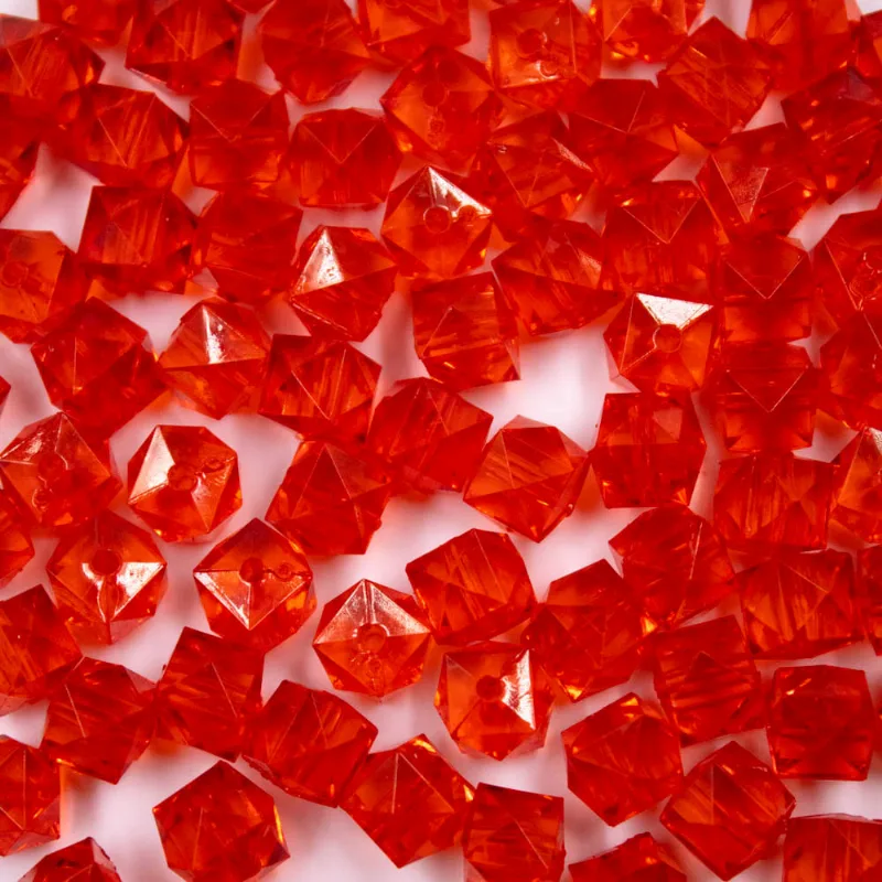 QUADRADO PASSANTE 10MM EM ACRILICO COM 500GR 012 - Vermelho 12
