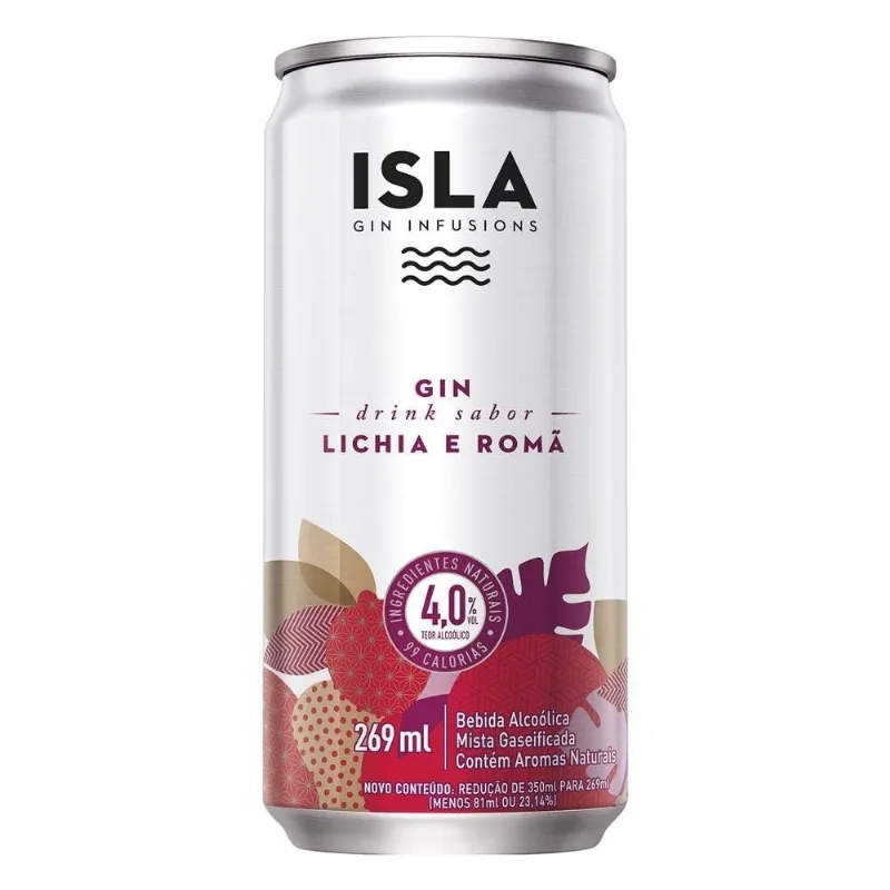 BEB MISTA ISLA 269ML Drink Pronto Isla Gin Lichia e Romã Lata 269ml