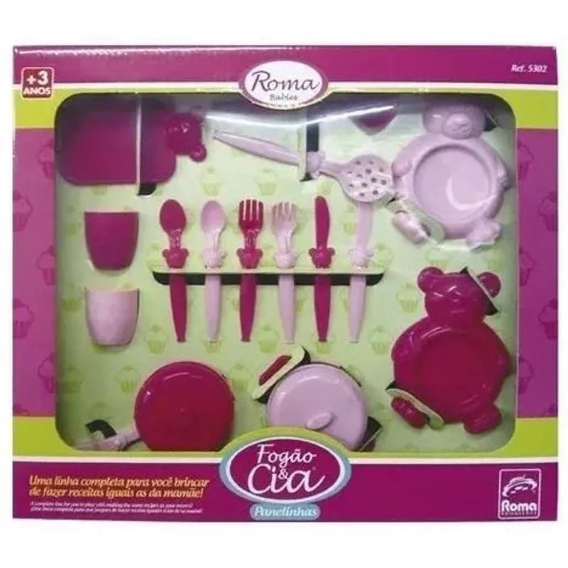 Fogao e Cia Panelinhas - Roma Brinquedos - Rosa roma jensen