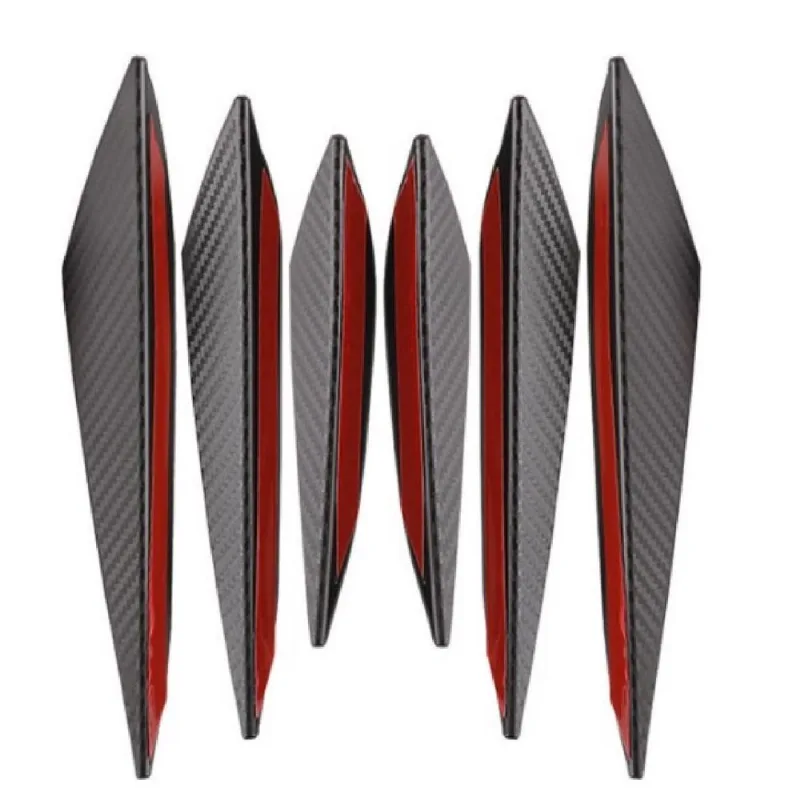 Kit 6 Spoiler Canards Para-choques Dianteiro Carbono Grande
