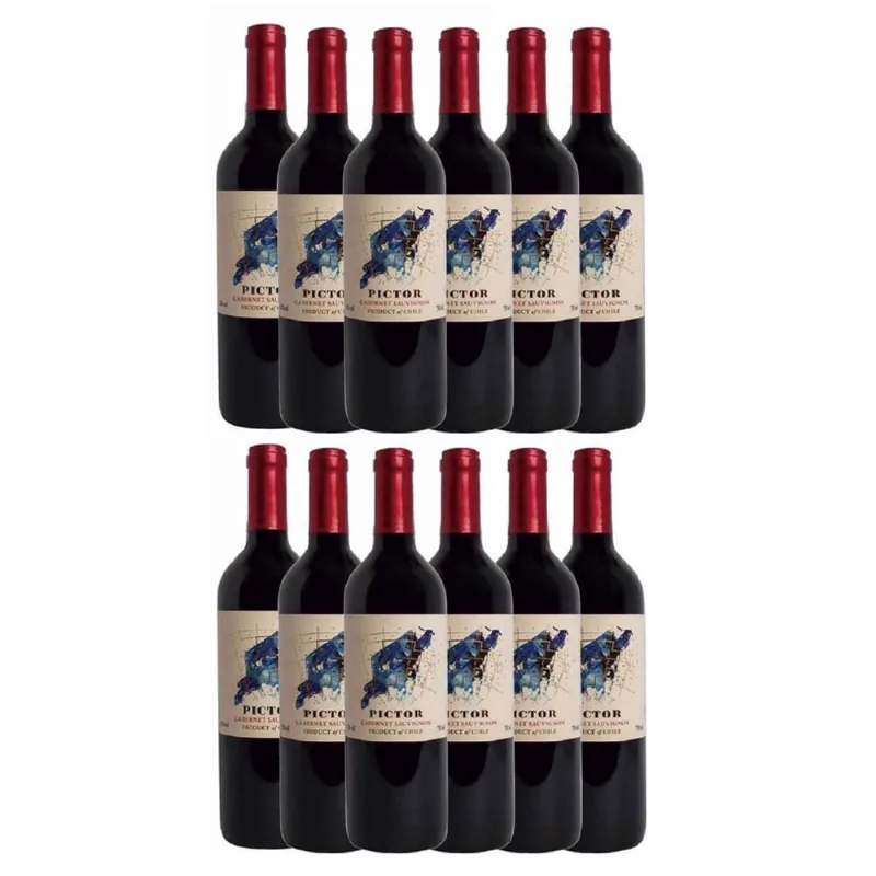 Kit 12 Vinho Tinto Chileno Pictor Cabernet Sauvignon 750Ml