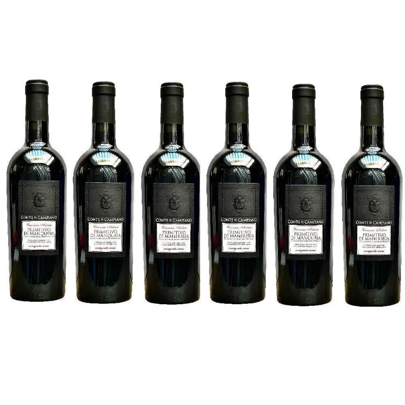 Kit 6 Vinho Conte Di Campiano Primitivo Di Manduria 750Ml