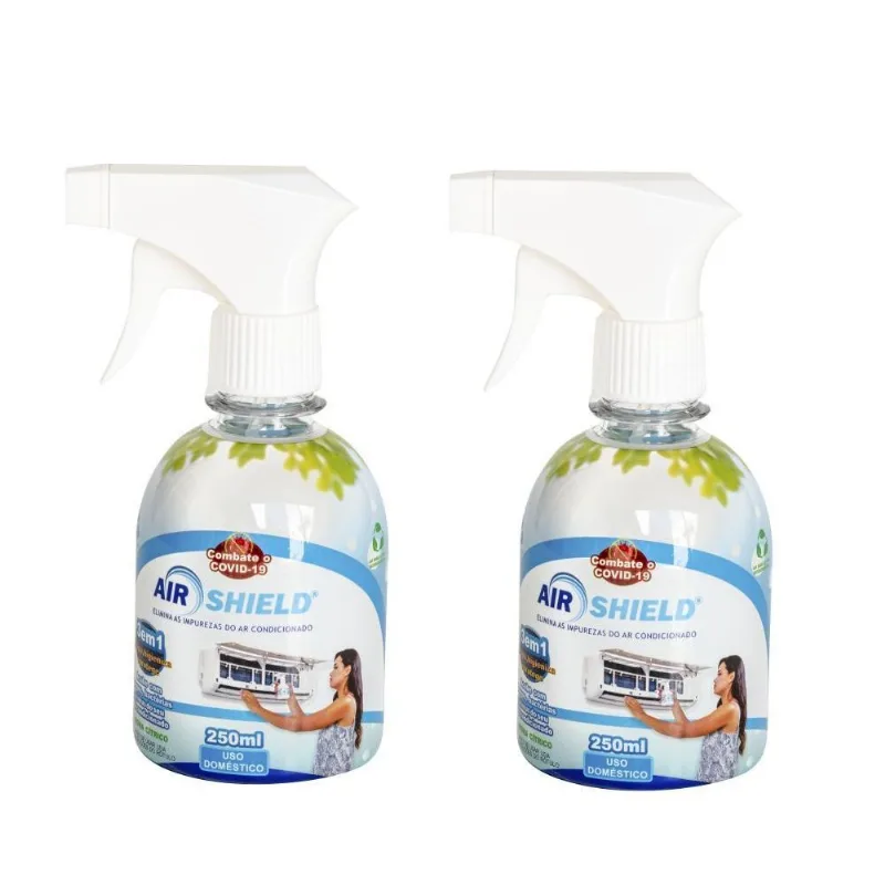 02 Air Shield Limpeza Higienização Ar Condicionado - 250 Ml