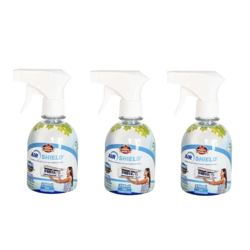 03 Air Shield Limpeza Higienização Ar Condicionado - 250 Ml