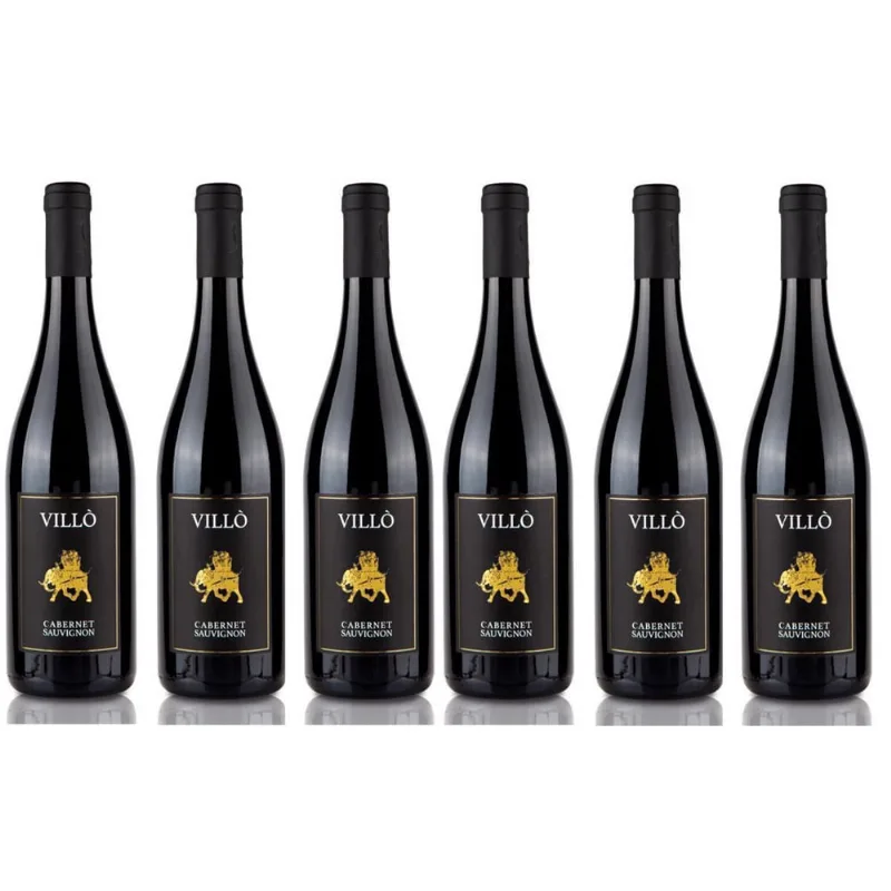 Kit 6 Vinho Tinto Demi Seco Villó Cabernet Sauvignon 750Ml