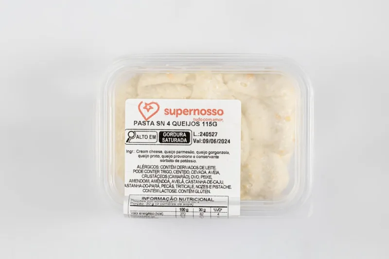 Pasta Supernosso 4 Queijos 115g - Supernosso