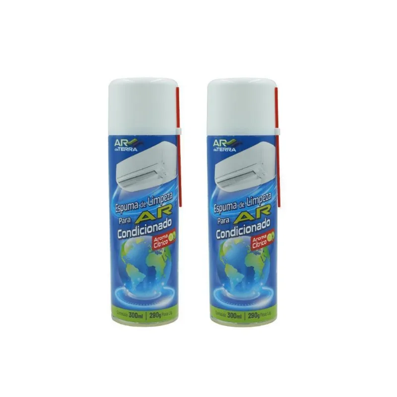 02 Espuma Spray Para Limpeza De Ar Condicionado Ar Da Terra