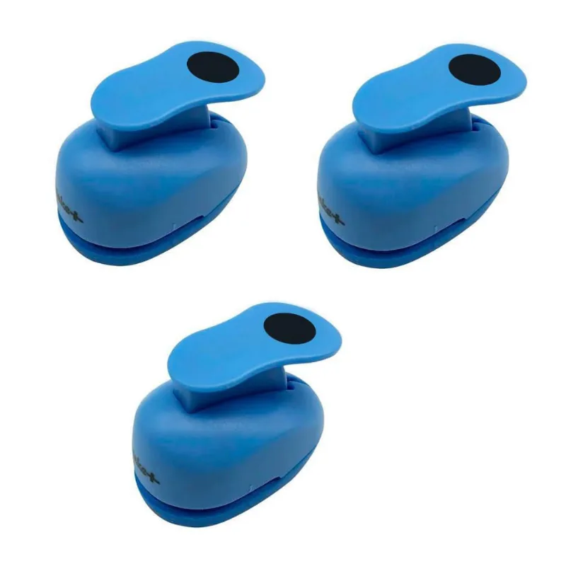 Kit 3 Furador Artesanal 16mm Cortes Eva Papel pvc