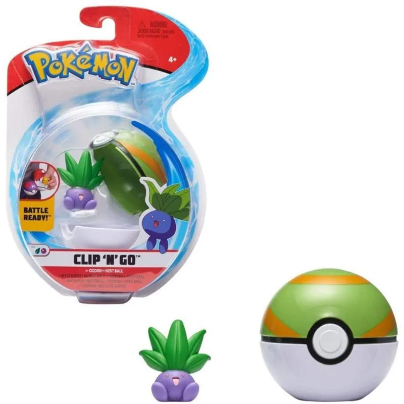 Boneco Pokemon Oddish e Pokebola Nest - 2606 sunny brinquedos