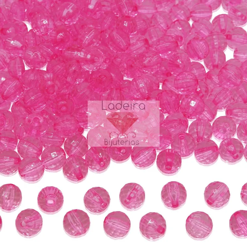 GLOBINHO PASSANTE 08MM EM ACRILICO COM 500GR 004 - Rosa 04