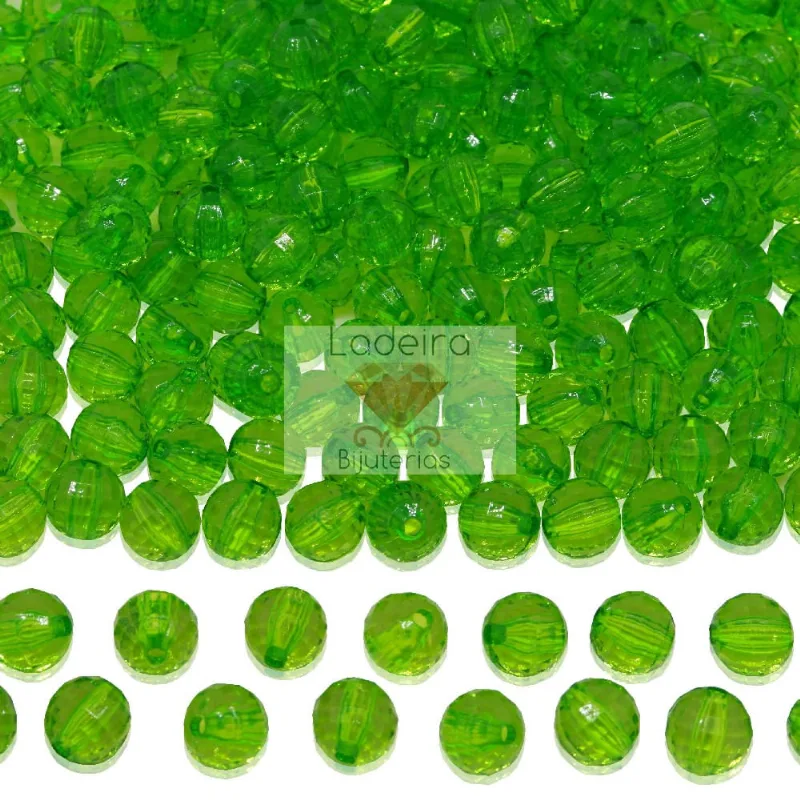 GLOBINHO PASSANTE 08MM EM ACRILICO COM 500GR 034 - Verde Bandeira 20