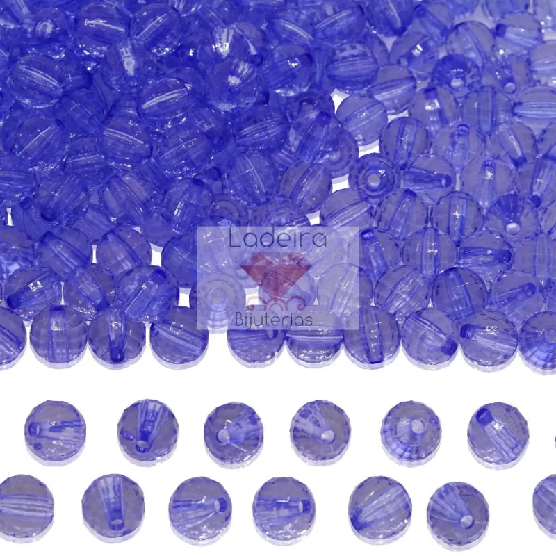 GLOBINHO PASSANTE 08MM EM ACRILICO COM 500GR 042 - Azul 42