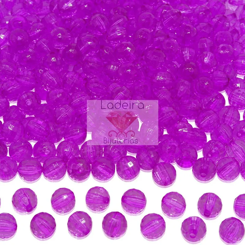 GLOBINHO PASSANTE 08MM EM ACRILICO COM 500GR 048 - Lilas 048