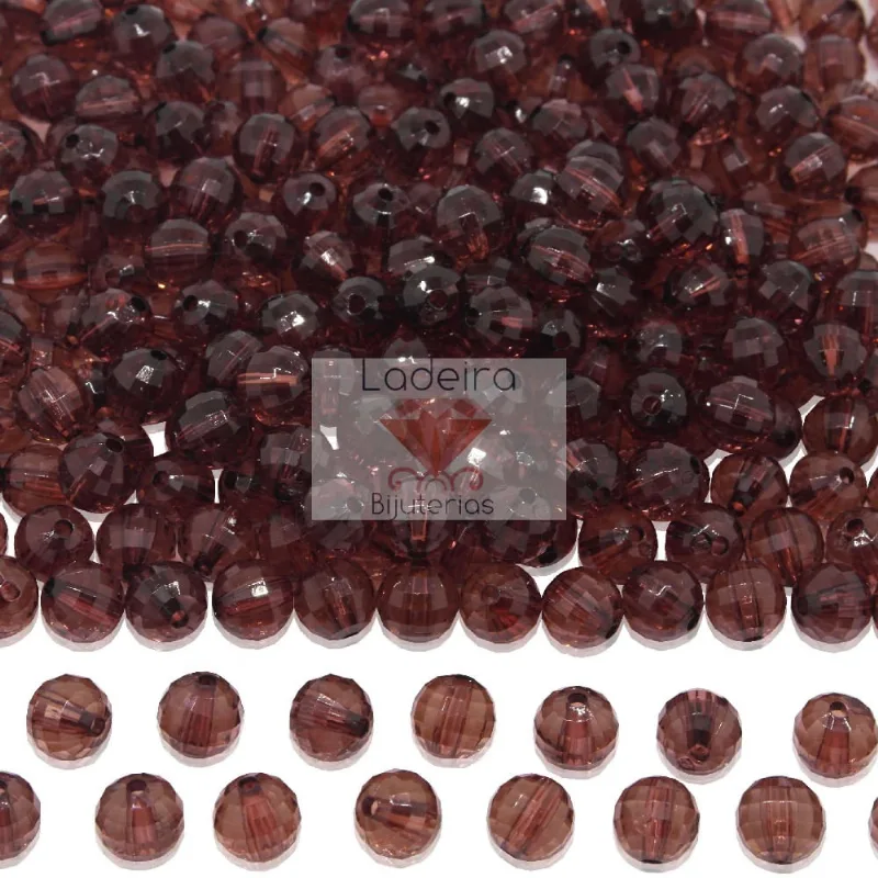 GLOBINHO PASSANTE 08MM EM ACRILICO COM 500GR 059 - Marrom 1