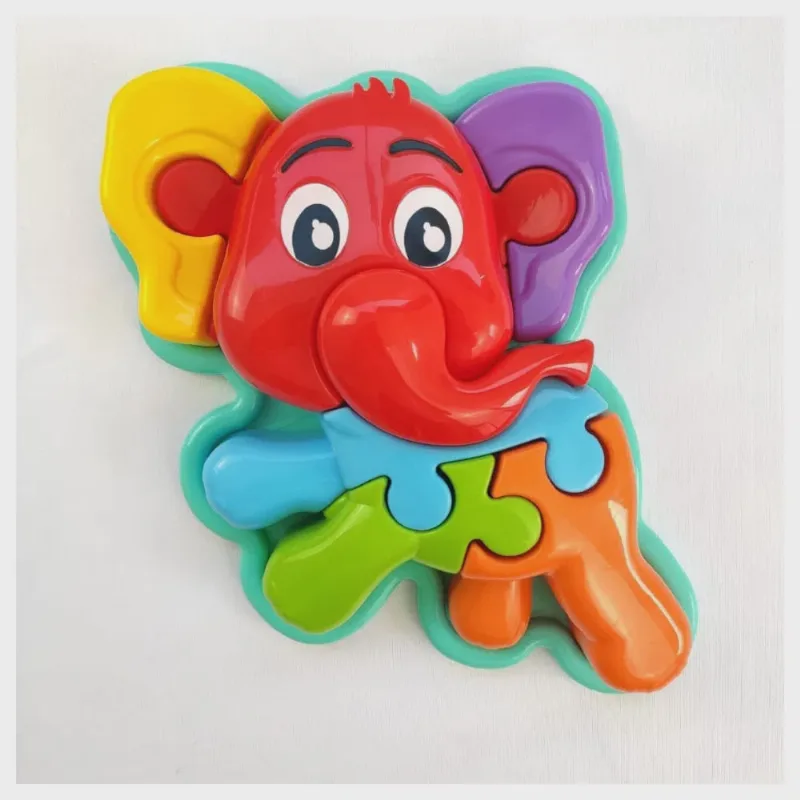 Animal Puzzle 3D Elefante - Vermelho ta te ti industria E