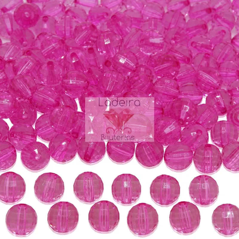 GLOBINHO PASSANTE 10MM EM ACRILICO COM 500GR 007 - Rosa Pink