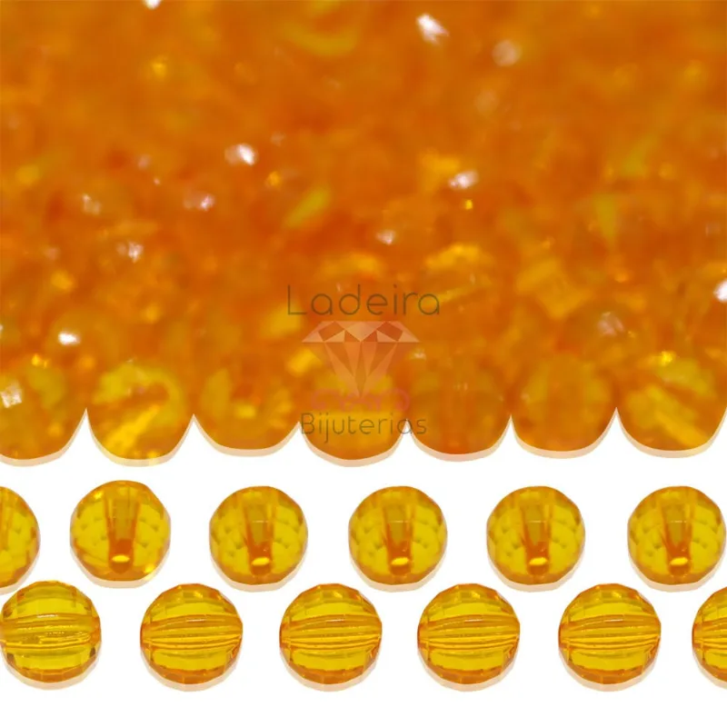 GLOBINHO PASSANTE 10MM EM ACRILICO COM 500GR 025 - Laranja 048