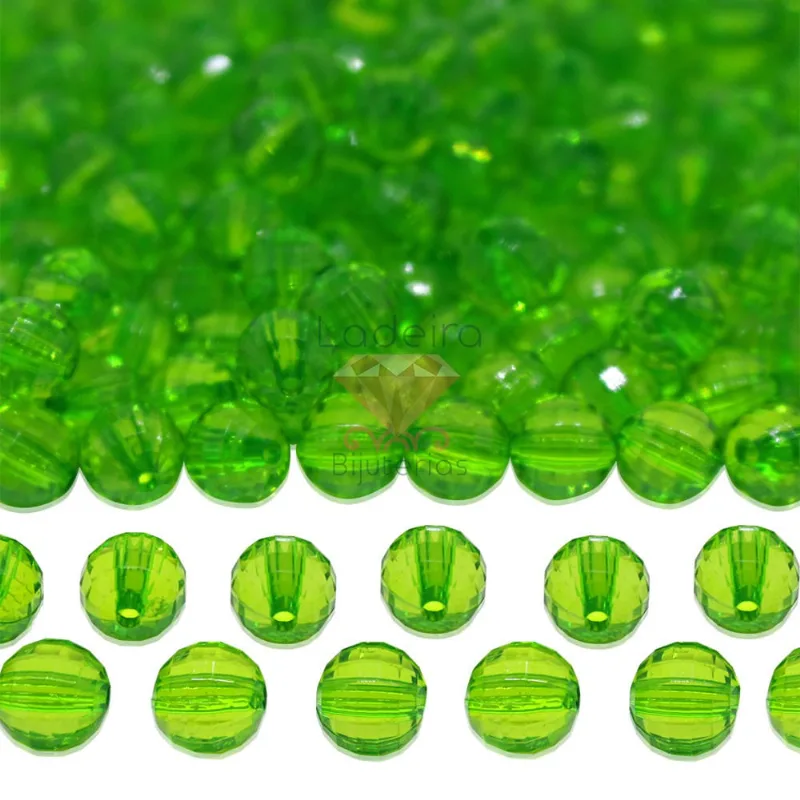 GLOBINHO PASSANTE 10MM EM ACRILICO COM 500GR 034 - Verde Bandeira 20