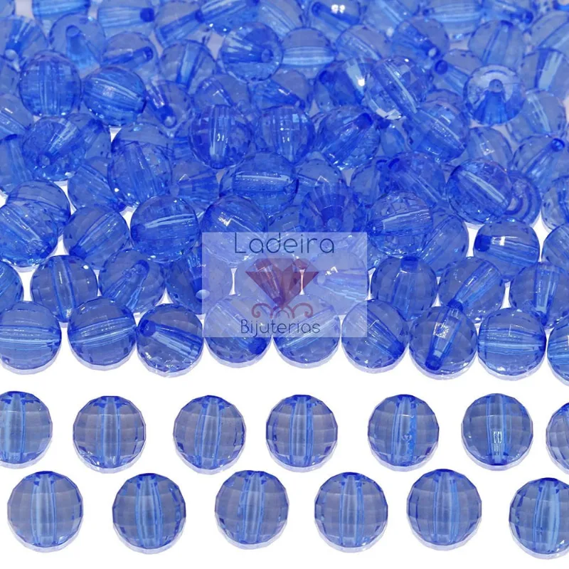 GLOBINHO PASSANTE 10MM EM ACRILICO COM 500GR 042 - Azul 42