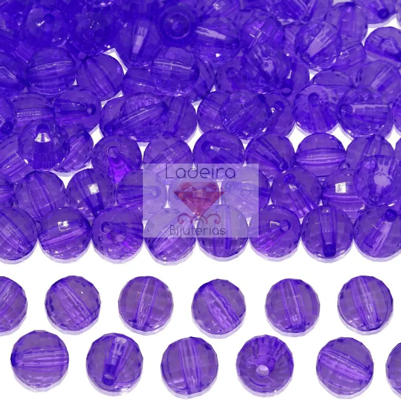 GLOBINHO PASSANTE 10MM EM ACRILICO COM 500GR 045 - Azul 45