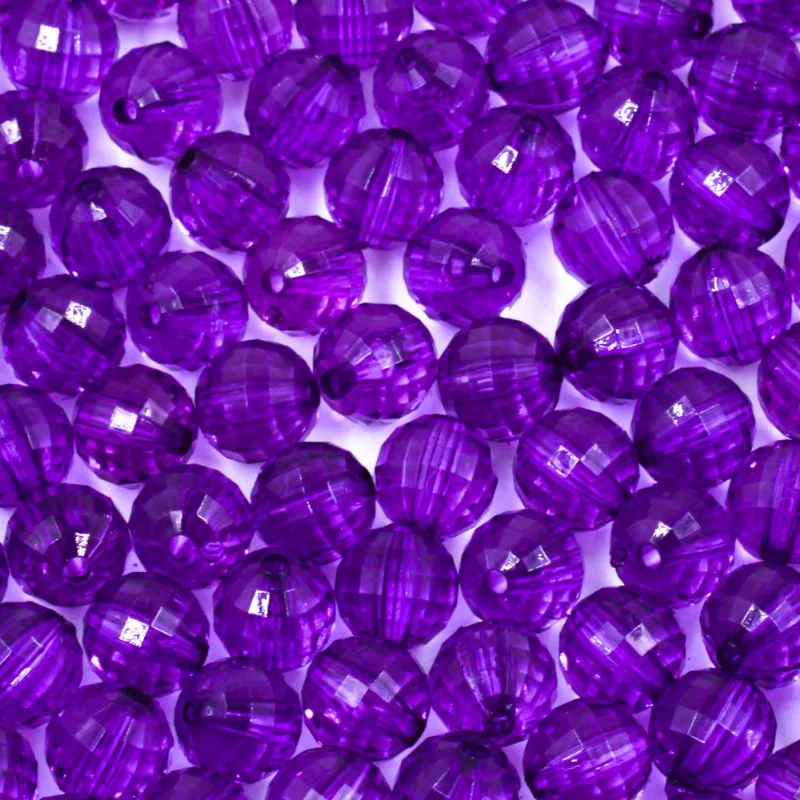 GLOBINHO PASSANTE 10MM EM ACRILICO COM 500GR 051 - Roxo 051