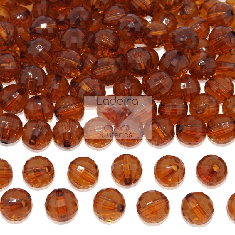 GLOBINHO PASSANTE 10MM EM ACRILICO COM 500GR 059 - Marrom 1