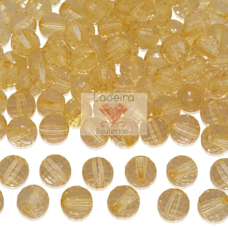 GLOBINHO PASSANTE 10MM EM ACRILICO COM 500GR 0610 - Bege 0610