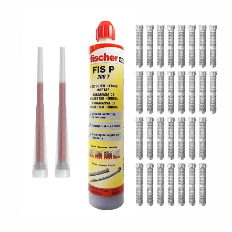 01 Chumbador Químico Com 30 Camisas Bucha Injeção 12mm