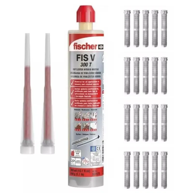 Chumbador Químico Vl Com 20 Camisas Bucha Injeção 12mm