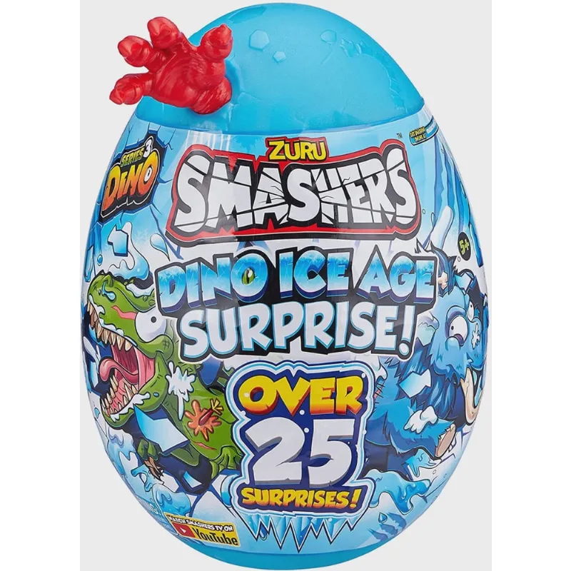 Smashers Ovo Dino Ice Surpresa Grande - Smashers Dino Ice Age Surprise - Vermelho start