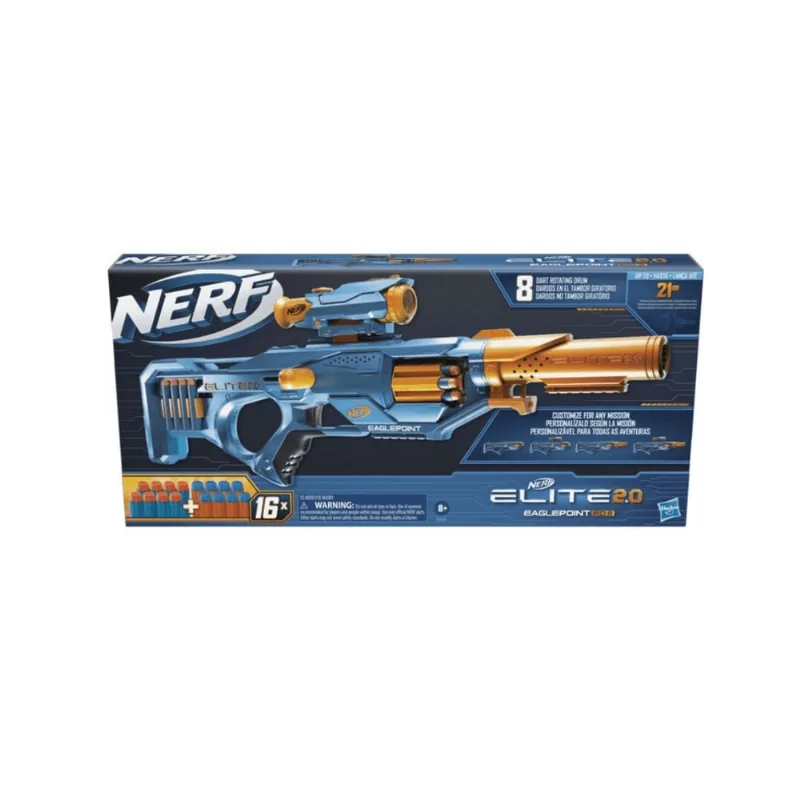 Lancador Nerf Elite 20 Eaglepoint RD-8 Hasbro F0424 hasbro