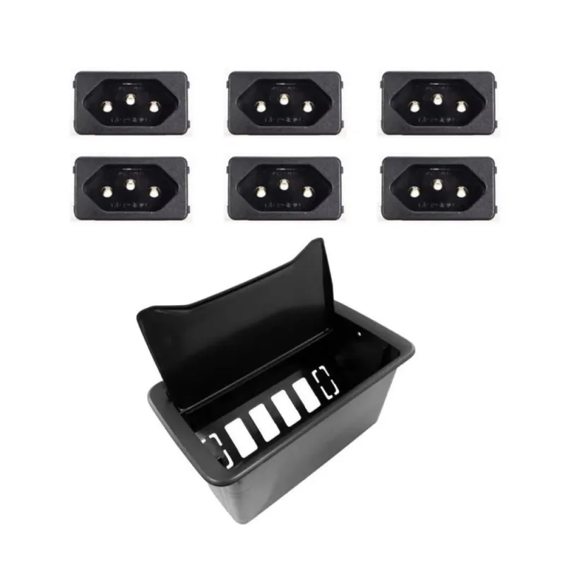 Caixa Deembutir Em Mesa Móveis New 6 Slim Com 6 Tomadas - Não Disponível